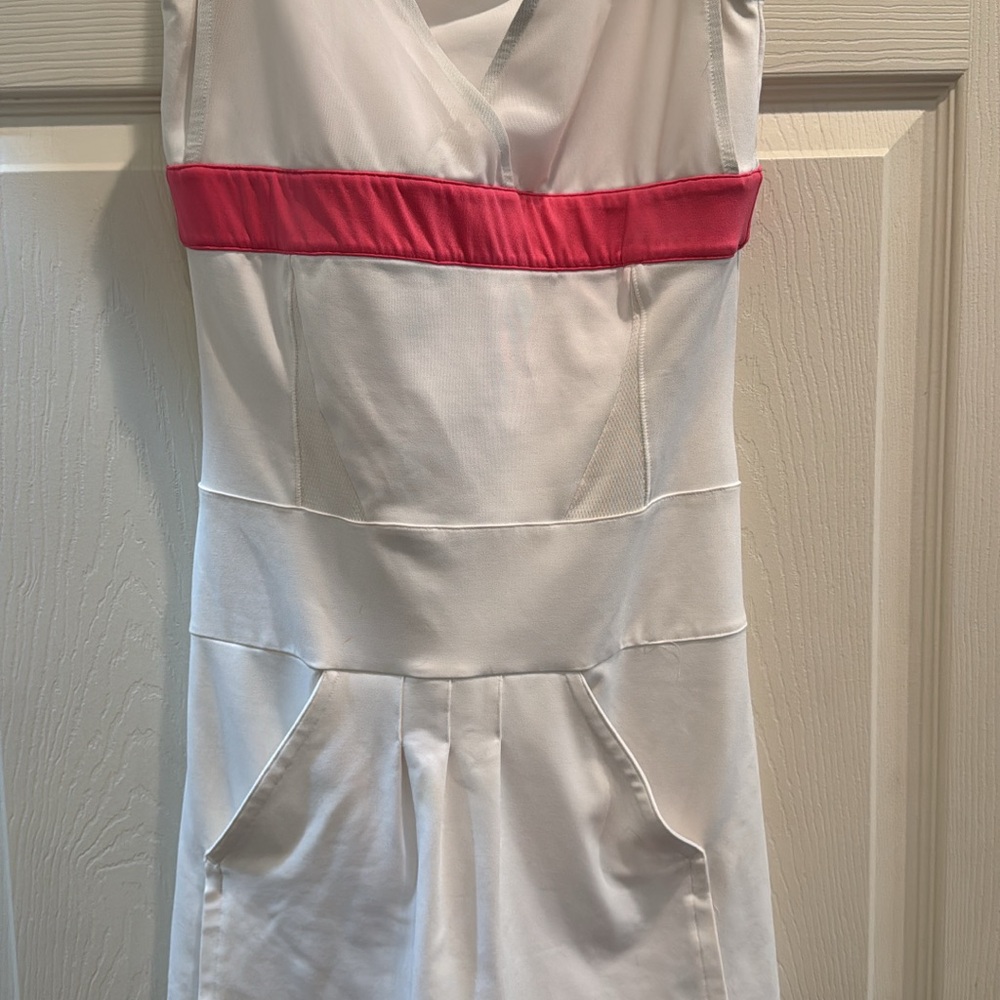 Adidas White and Pink Tennis Dress